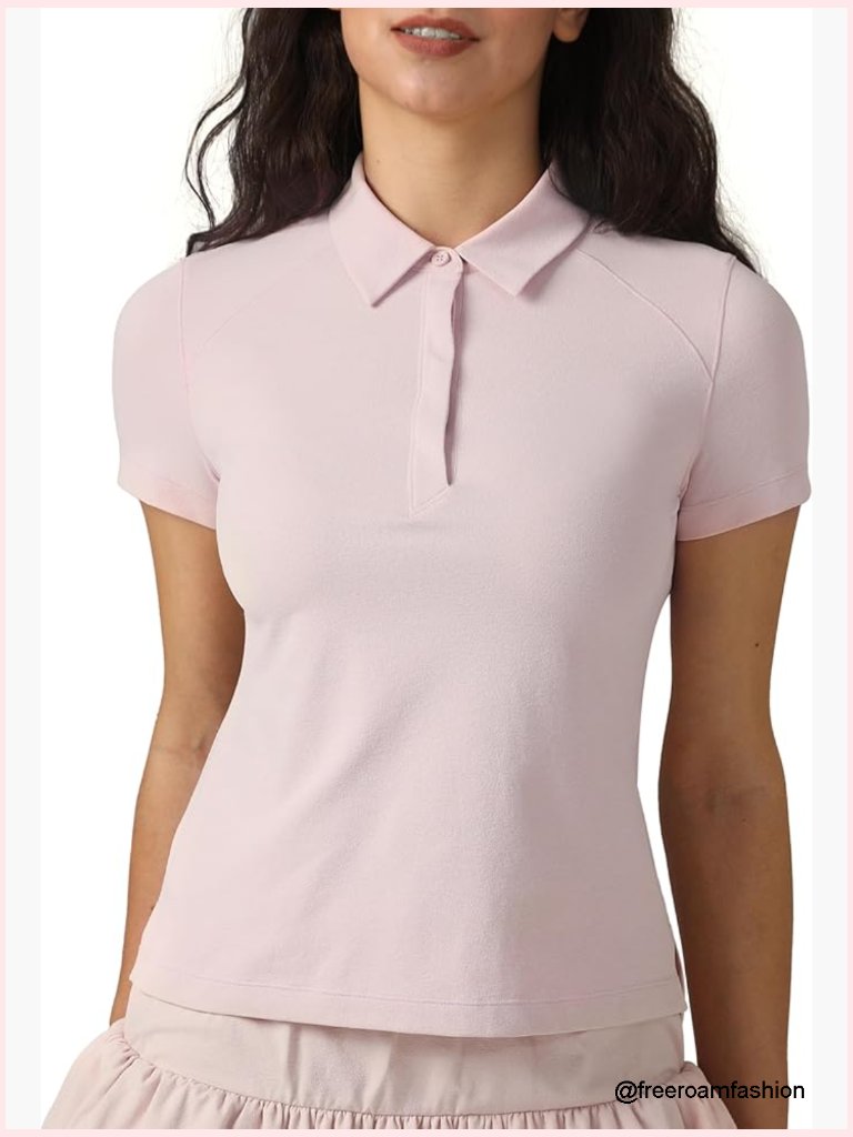 Women's Golf Polo Shirt Short Sleeve Quick Dry Athletic Top